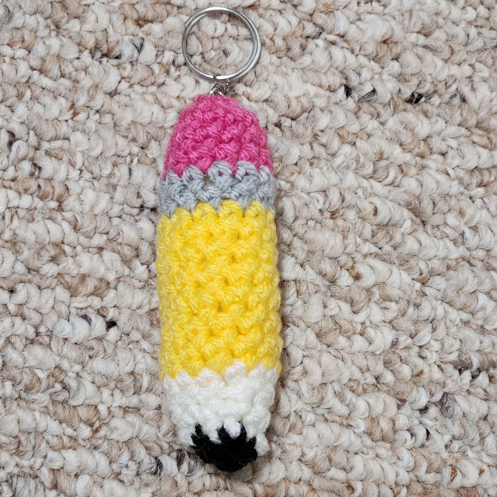 Crochet Pencil Keychain
